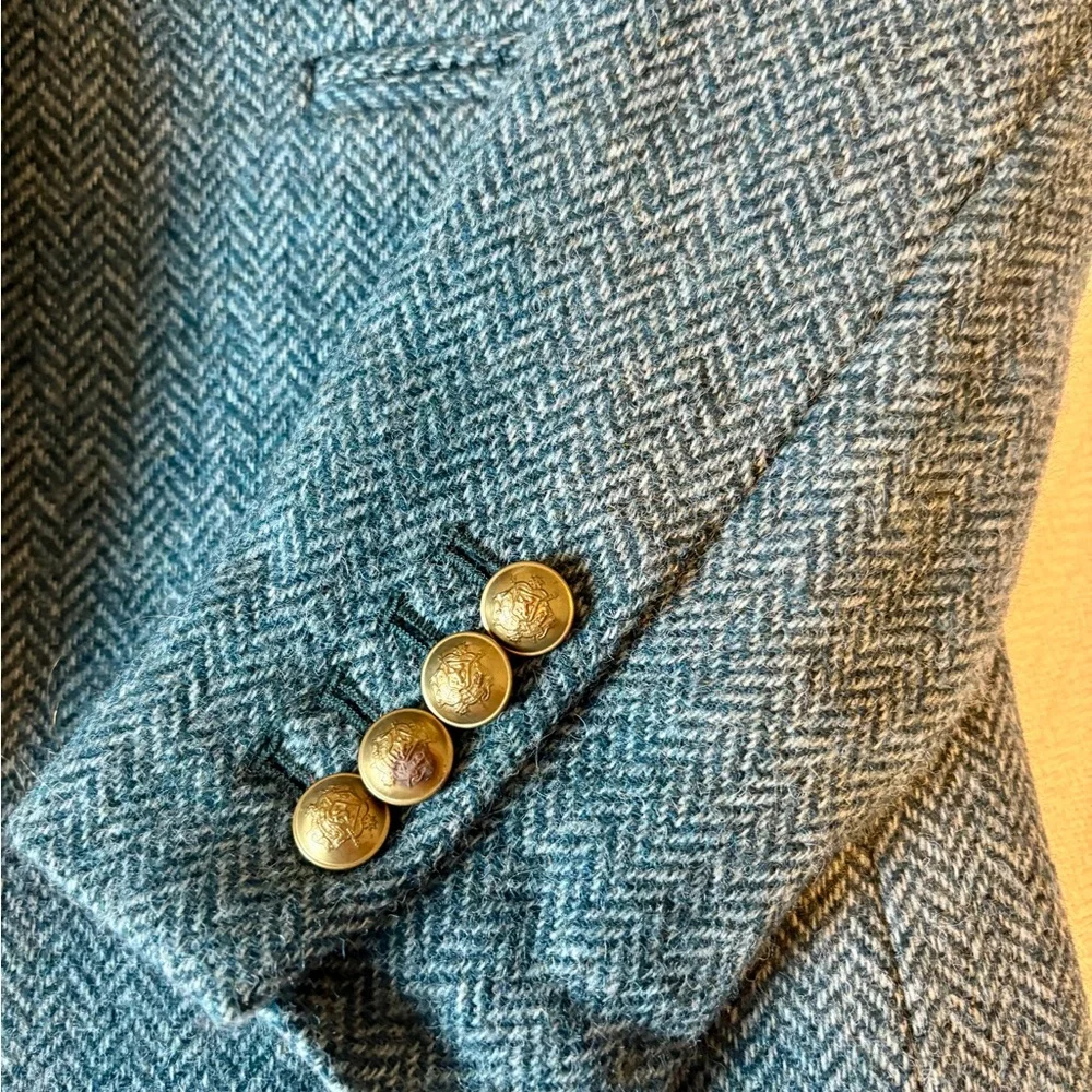 J. Crew Blue Herringbone Campbell Blazer - Picture 10 of 10